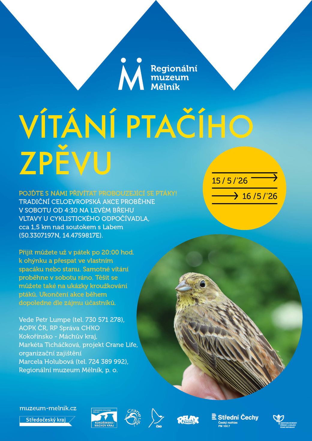 Pozvánka na Vítání ptačího zpěvu 2026.