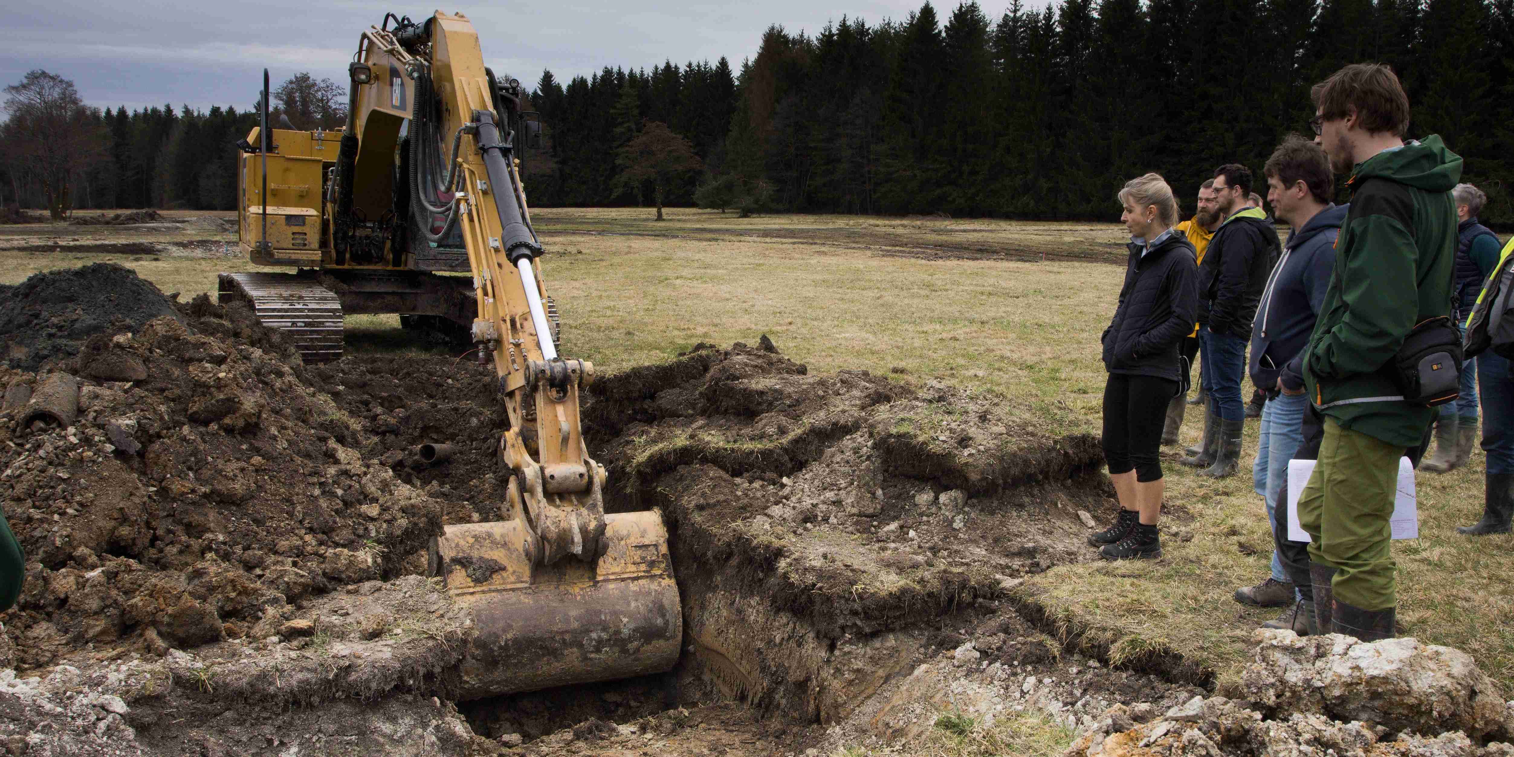 Odstraňování meliorací v PR a EVL  Maršálka. Foto Zuzana Růžičková